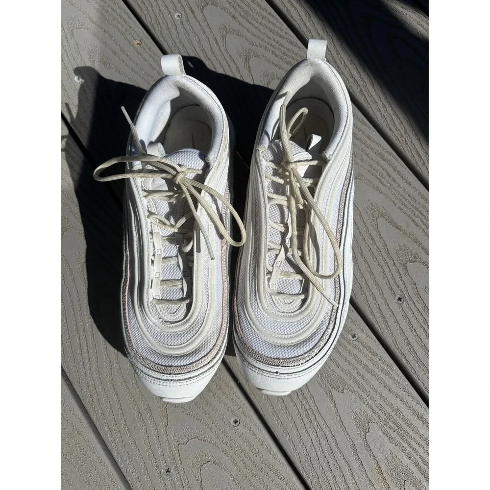 Nike‎ Air Max 97 Sneakers White Silver Athletic Running Shoes Women's